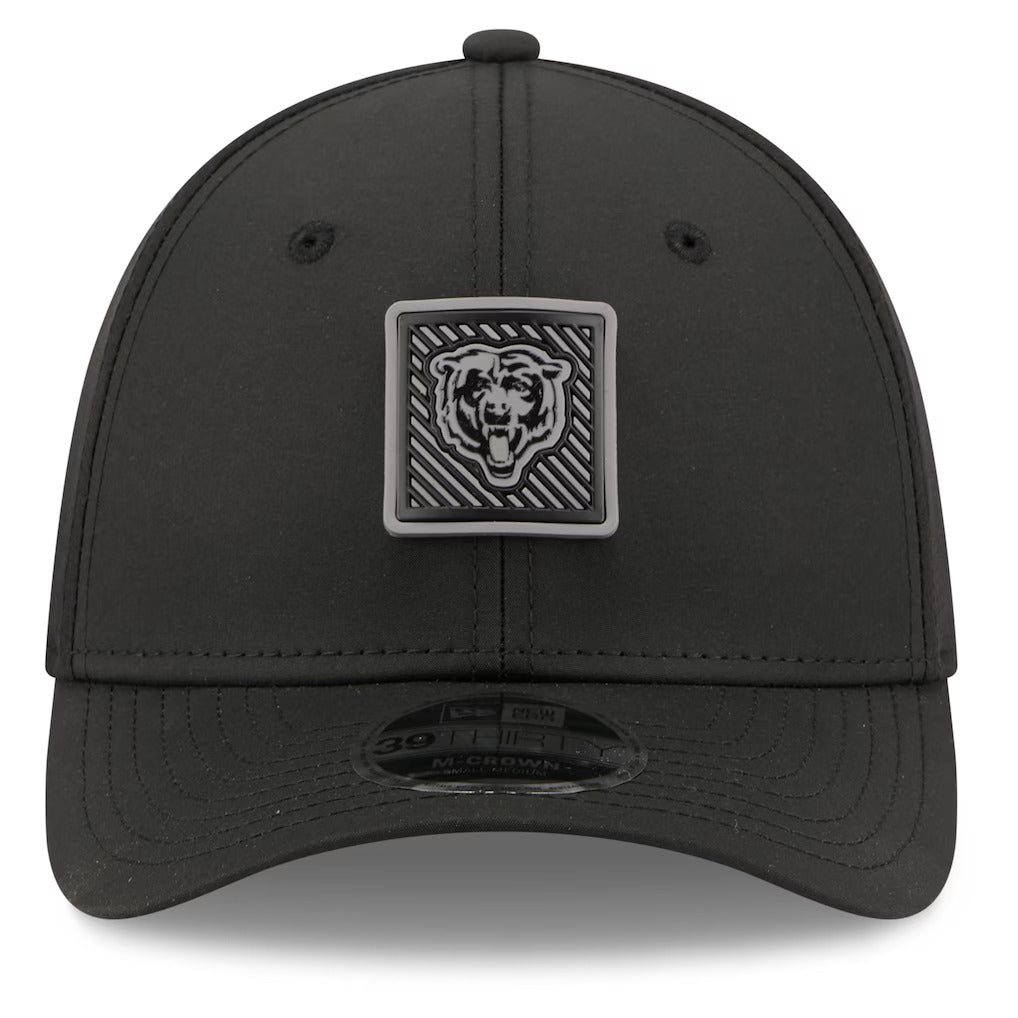 Chicago Bears New Era Black 2026 NFL Training Camp 39THIRTY M-Crown Flex Hat-Bear Logo product image 2, provided for visual