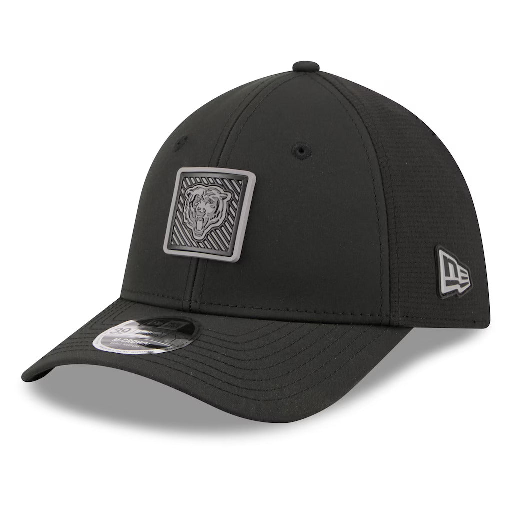 Chicago Bears New Era Black 2026 NFL Training Camp 39THIRTY M-Crown Flex Hat-Bear Logo product image 3, provided for visual