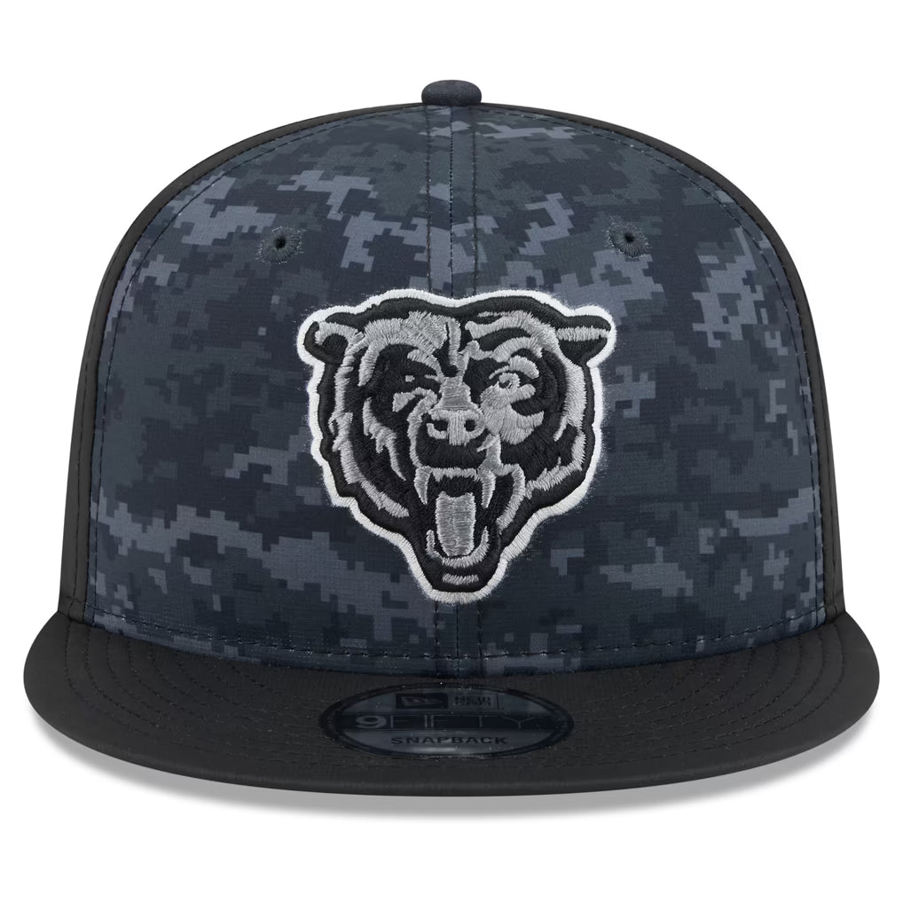 Chicago Bears New Era 2026 Salute To Service 9FIFTY Bearhead Logo Adjustable Snapback Hat - Black product image 2, provided