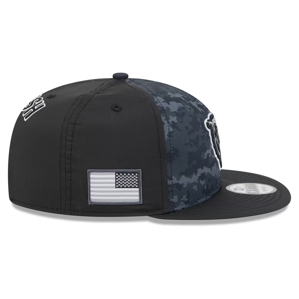Chicago Bears New Era 2026 Salute To Service 9FIFTY Bearhead Logo Adjustable Snapback Hat - Black product image 6, provided