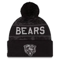 New Era Black Chicago Bears 2026 Salute To Service Cuffed Knit Hat with Pom for Men product image 1, provided for visual