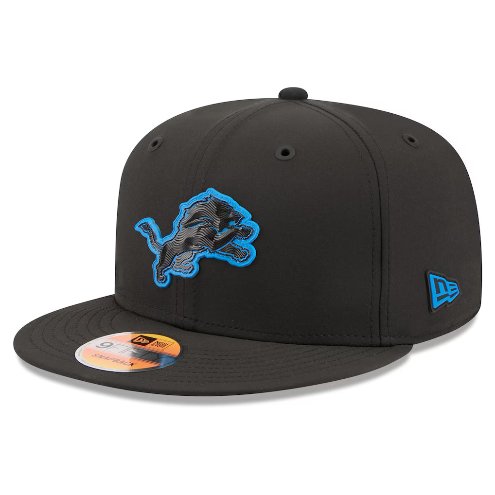 Detroit Lions New Era 2026 NFL Sideline 9FIFTY Black Performance Adjustable Hat for Men product image 1, provided for visual