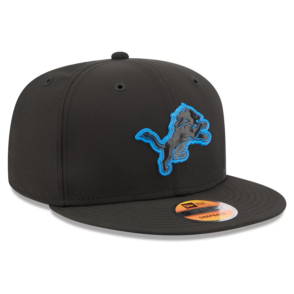 Detroit Lions New Era 2026 NFL Sideline 9FIFTY Black Performance Adjustable Hat for Men product image 3, provided for visual