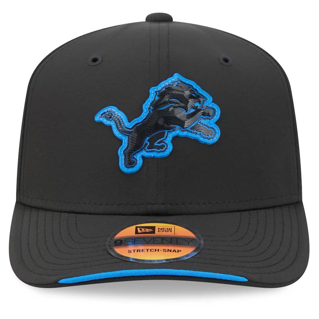 Detroit Lions New Era 2026 NFL Sideline 9SEVENTY Black Adjustable Hat for Men product image 2, provided for visual reference