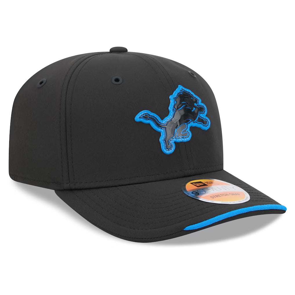 Detroit Lions New Era 2026 NFL Sideline 9SEVENTY Black Adjustable Hat for Men product image 3, provided for visual reference