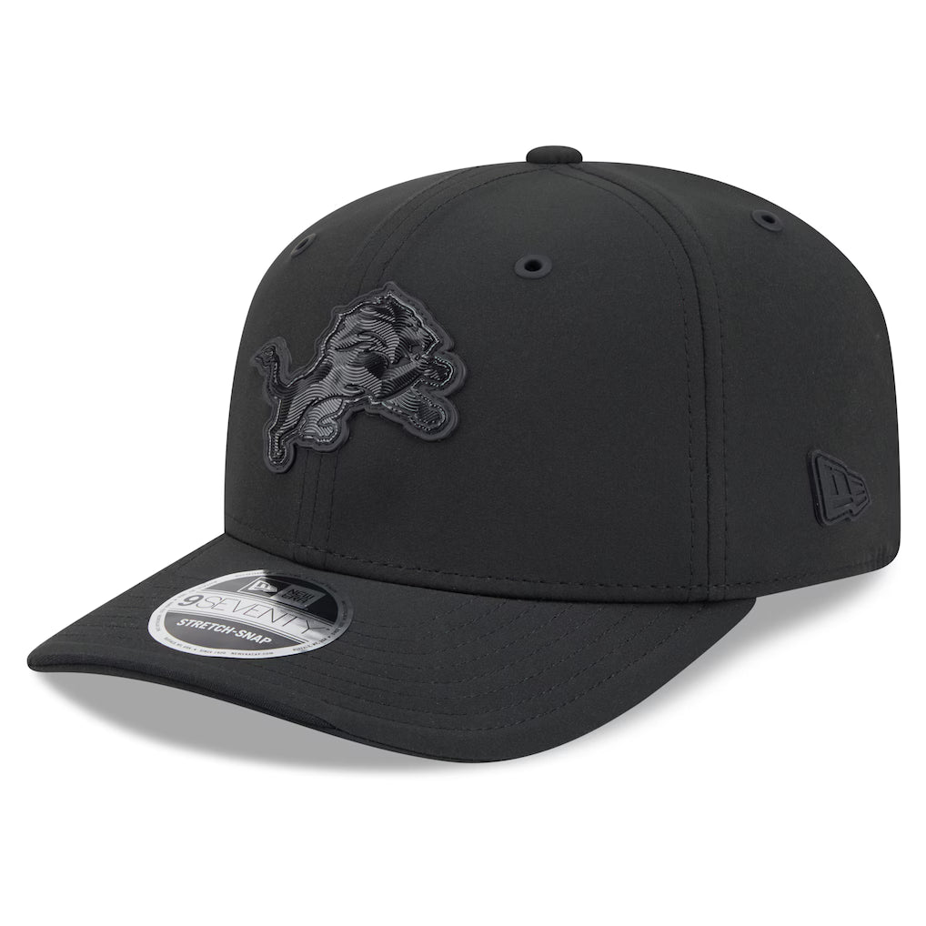 Detroit Lions New Era 2026 NFL Sideline 9SEVENTY Black Adjustable Hat for Men product image 1, provided for visual reference