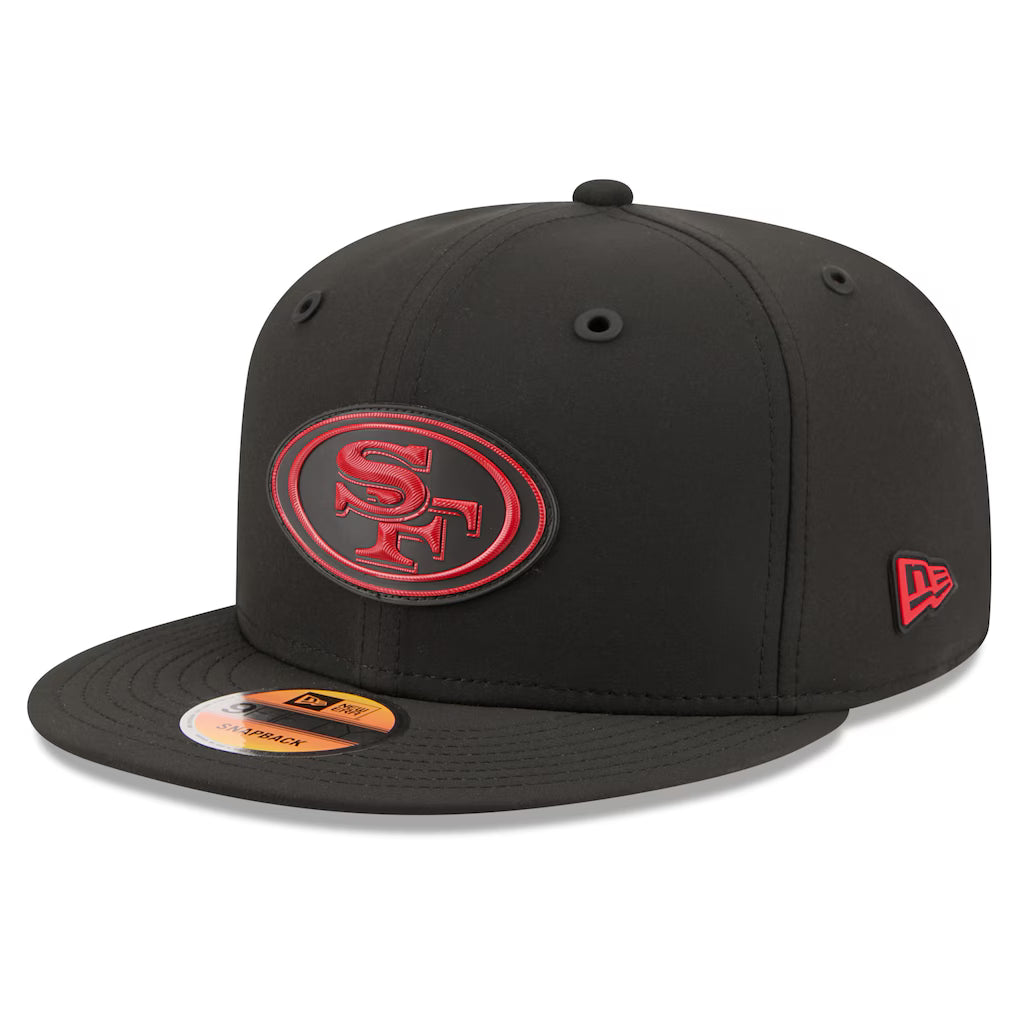 San Francisco 49ers New Era 2026 NFL Sideline 9FIFTY Black Performance Adjustable Hat for Men product image 1, provided for