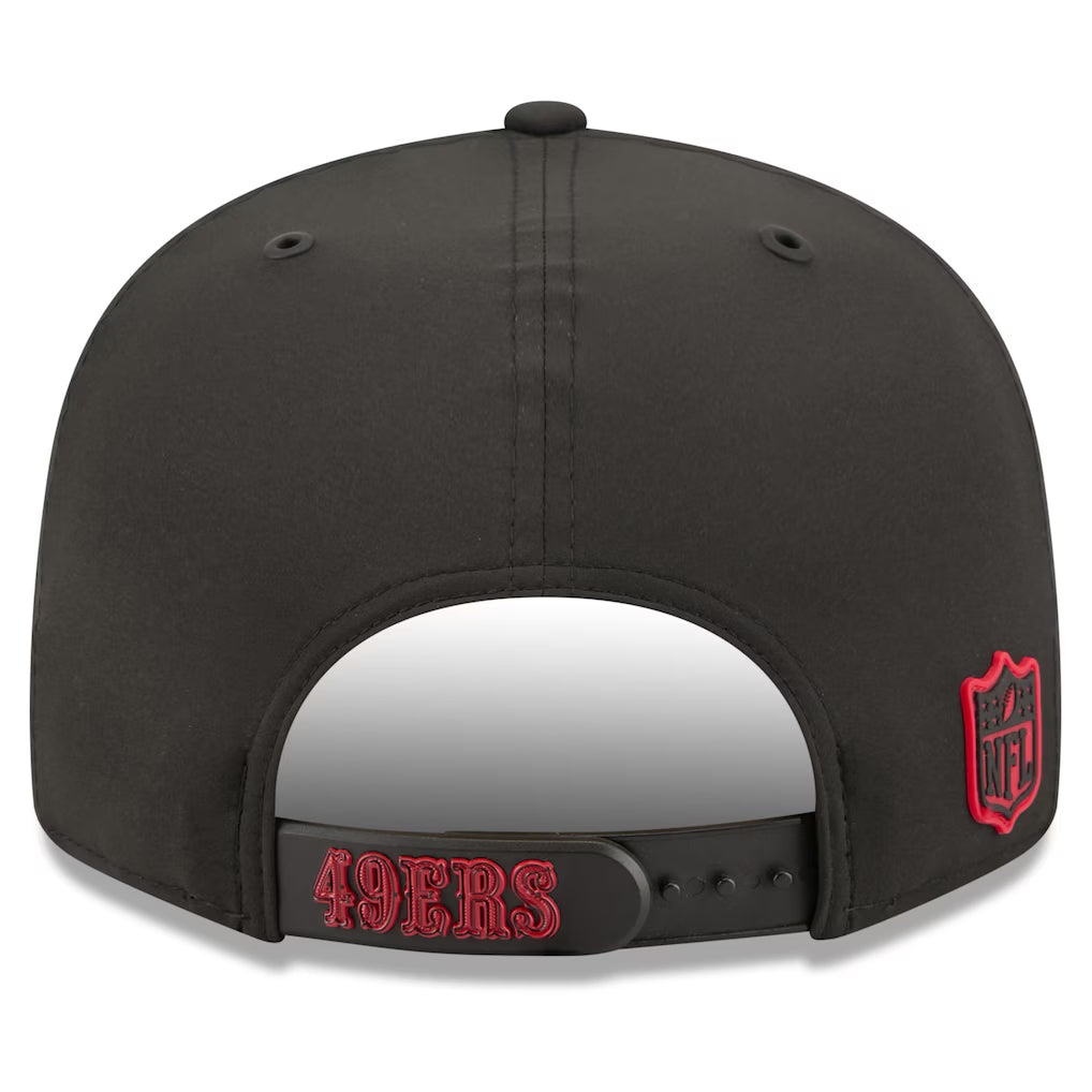 San Francisco 49ers New Era 2026 NFL Sideline 9FIFTY Black Performance Adjustable Hat for Men product image 4, provided for
