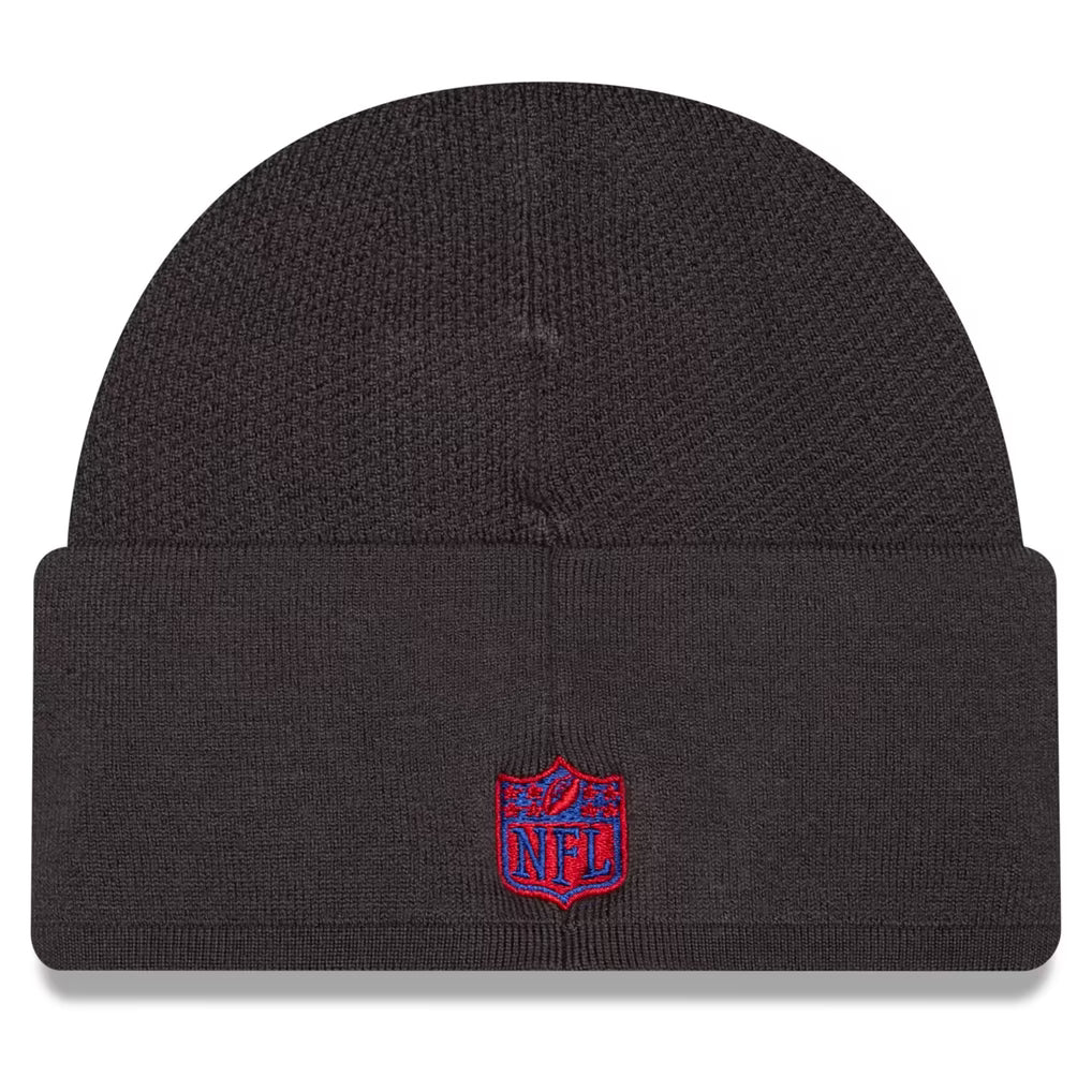 Buffalo Bills 2026 New Era Official Sideline Gray Skully Knit Hat product image 2, provided for visual reference and product