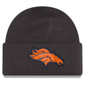 Denver Broncos 2026 New Era Official Sideline Throwback Gray Skully Knit Hat product image 1, provided for visual reference