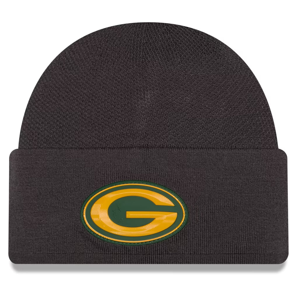 Green Bay Packers 2026 New Era Official Sideline Gray Skully Knit Hat product image 1, provided for visual reference and