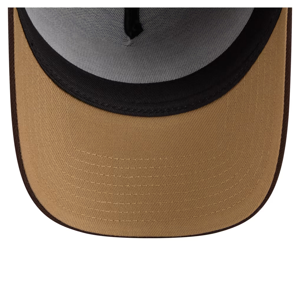 New Era Dark Brown Chicago Bears Burnt Wood A-Frame 9FORTY Adjustable Hat for Men product image 4, provided for visual