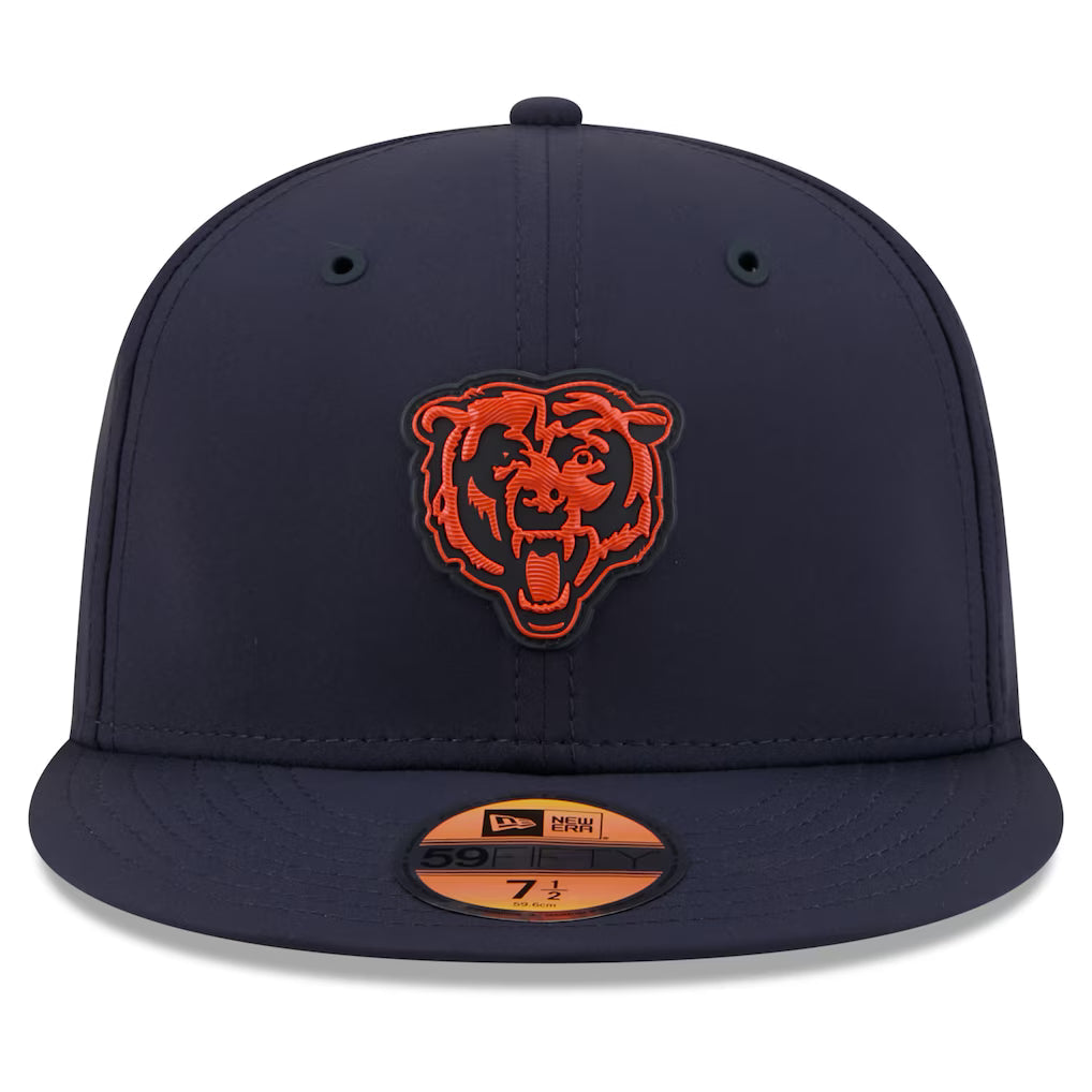 Chicago Bears 2026 NFL Sideline Performance 59FIFTY Navy Fitted Hat product image 2, provided for visual reference and