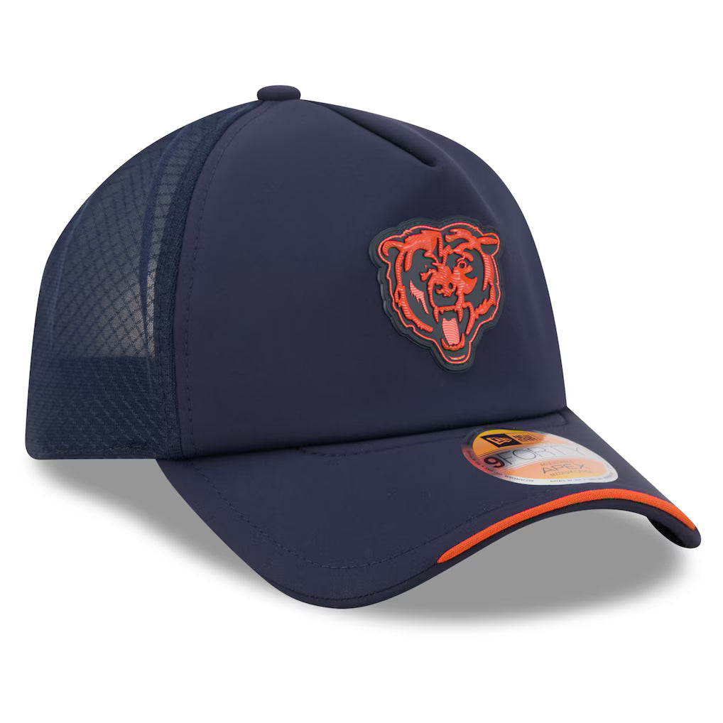 Chicago Bears New Era Navy 2026 Sideline Apex 9FORTY Adjustable Trucker Hat for Men product image 3, provided for visual