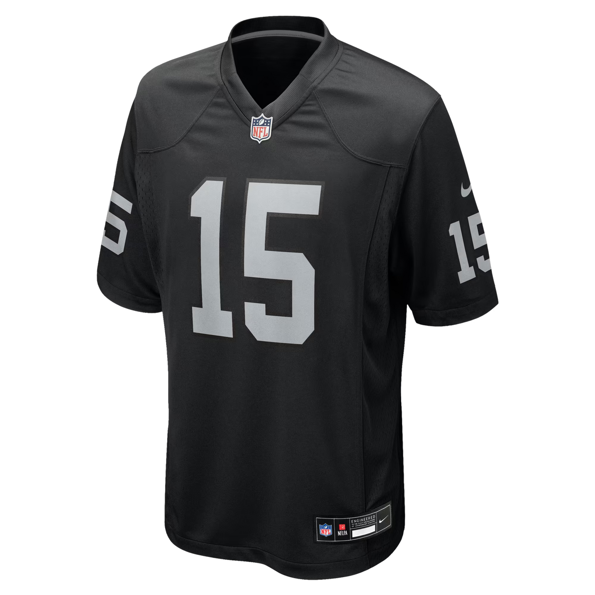 Fernando Mendoza Las Vegas Raiders Nike Black Replica Game Jersey for Men product image 2, provided for visual reference and