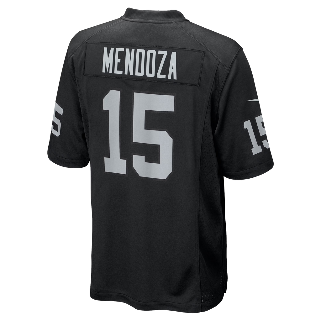 Fernando Mendoza Las Vegas Raiders Nike Black Replica Game Jersey for Men product image 3, provided for visual reference and