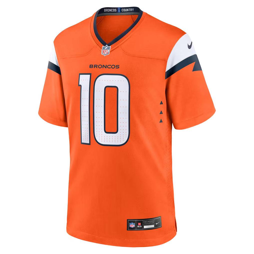 Bo Nix Nike Denver Broncos Game Team Color Jersey for Men product image 3, provided for visual reference and product detail