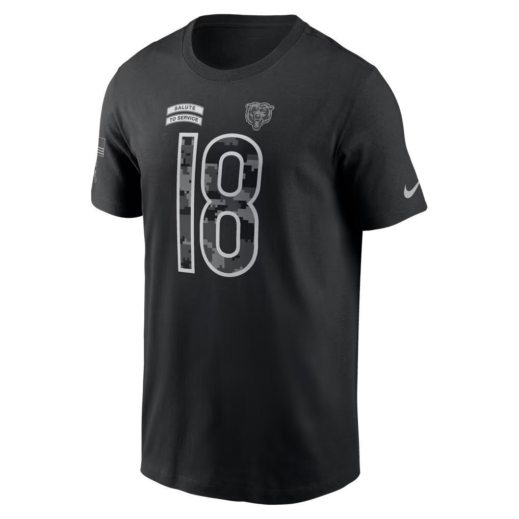 Caleb Williams Chicago Bears Nike 2026 Salute to Service Name & Number T-Shirt product image 2, provided for visual