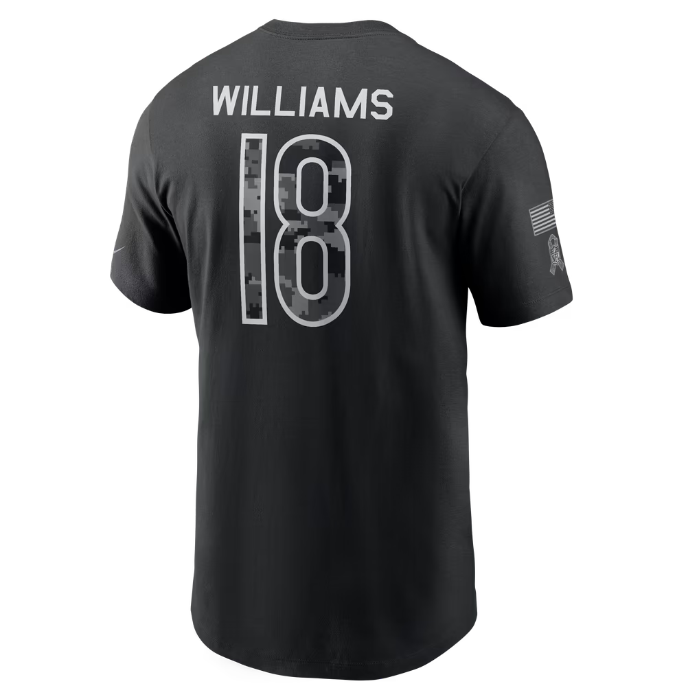 Caleb Williams Chicago Bears Nike 2026 Salute to Service Name & Number T-Shirt product image 3, provided for visual