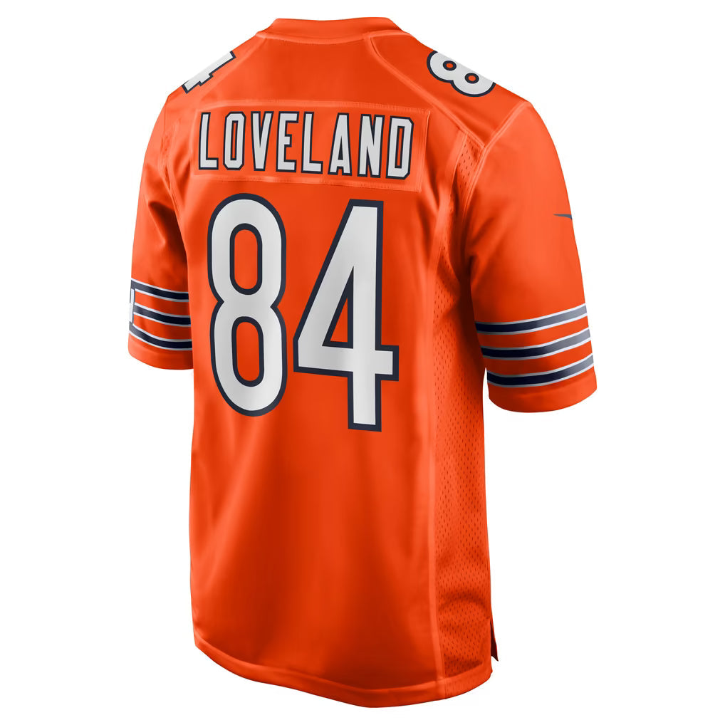 Youth Colston Loveland Chicago Bears Orange Nike Game Jersey product image 3, provided for visual reference and product