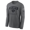 Chicago Bears Nike 2026 Salute to Service Iron Gray Long Sleeve T-Shirt product image 1, provided for visual reference and