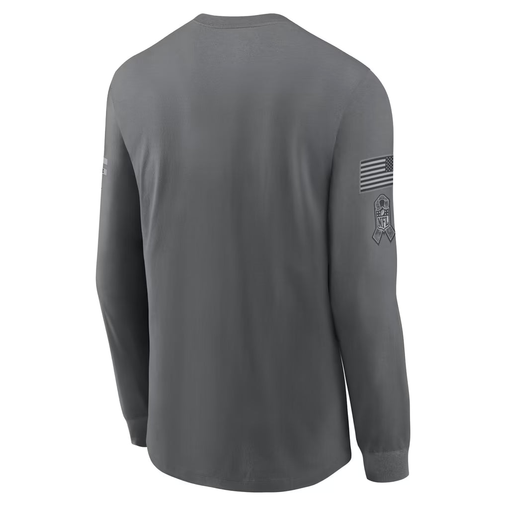 Chicago Bears Nike 2026 Salute to Service Iron Gray Long Sleeve T-Shirt product image 2, provided for visual reference and