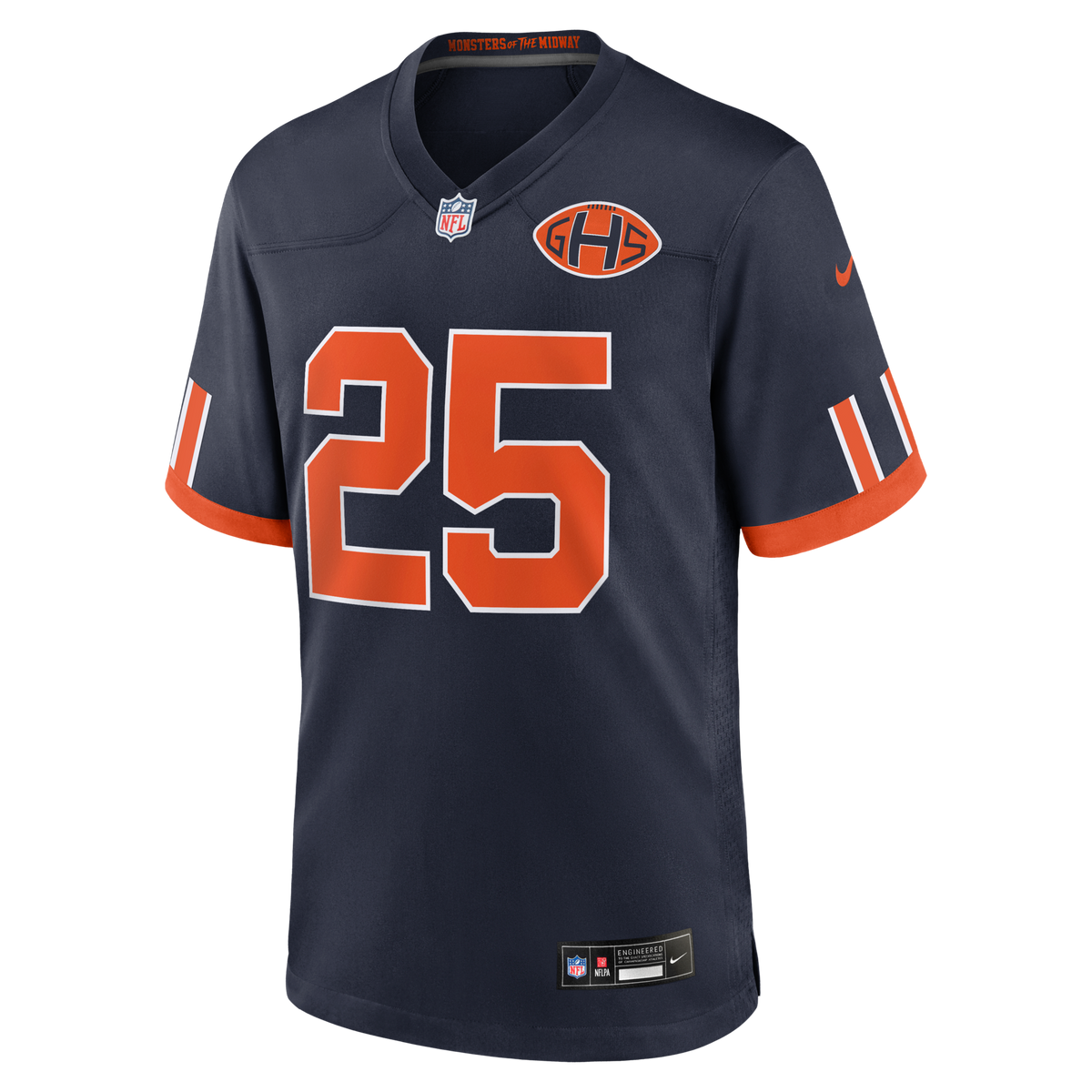 Youth Kyle Monangai Chicago Bears Navy 2026 Rivalries Collection Nike Game Jersey product image 2, provided for visual