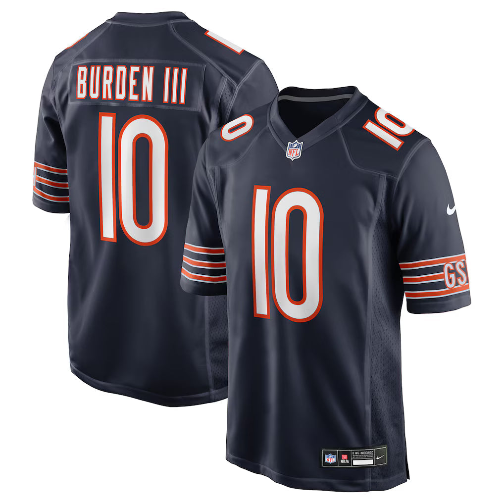 Chicago Bears Luther Burden III Nike Navy Team Color Game Jersey for Men product image 1, provided for visual reference and