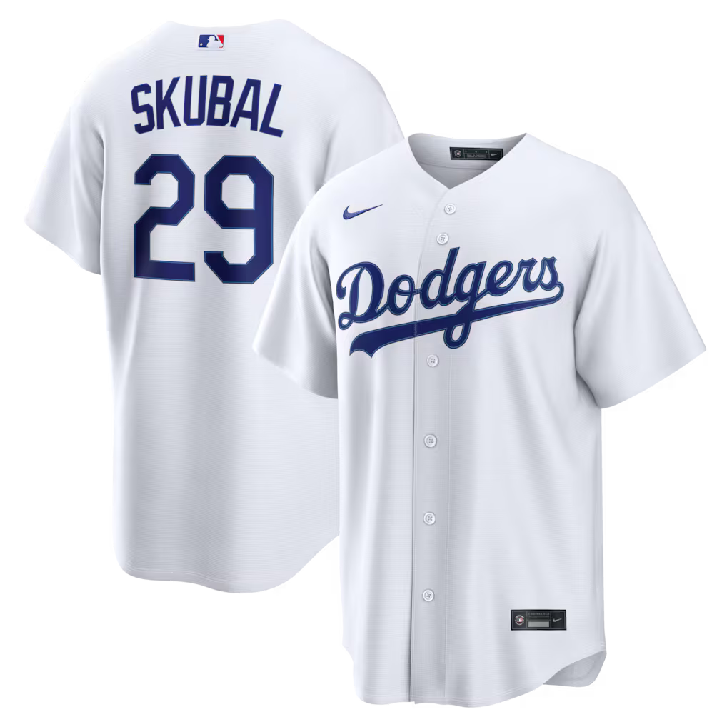 Tarik Skubal Los Angeles Dodgers Nike White Home Replica Team Jersey for Men product image 1, provided for visual reference