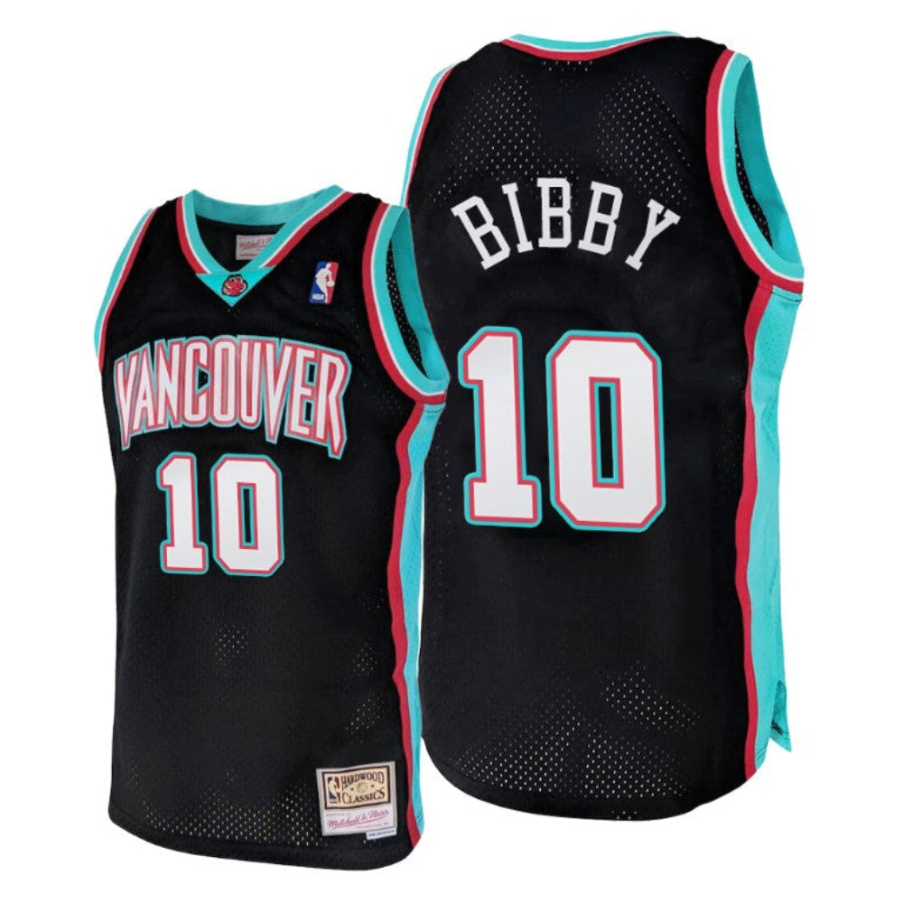 Vancouver Grizzlies Mike Bibby Mitchell & Ness Black 2000-01 Hardwood Classics Swingman Jersey for Men product image 1,