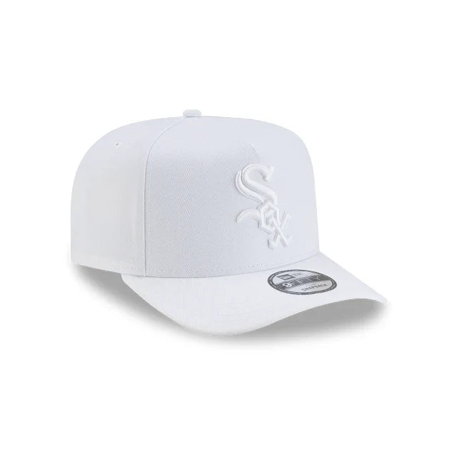 Chicago White Sox New Era White Team Logo A-Frame 9FIFTY Snapback Hat product image 3, provided for visual reference and