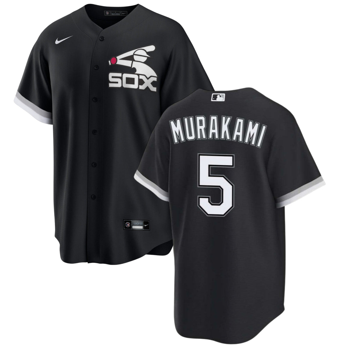 Munetaka Murakami Chicago White Sox NIKE Replica Black Hitman Jersey With Pro Tackle Twill Lettering for Men product image
