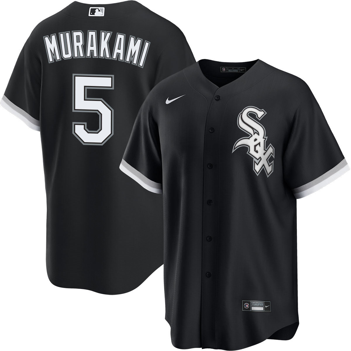 Youth Chicago White Sox Munetaka Murakami Nike Black Alternate Replica Jersey product image 1, provided for visual reference
