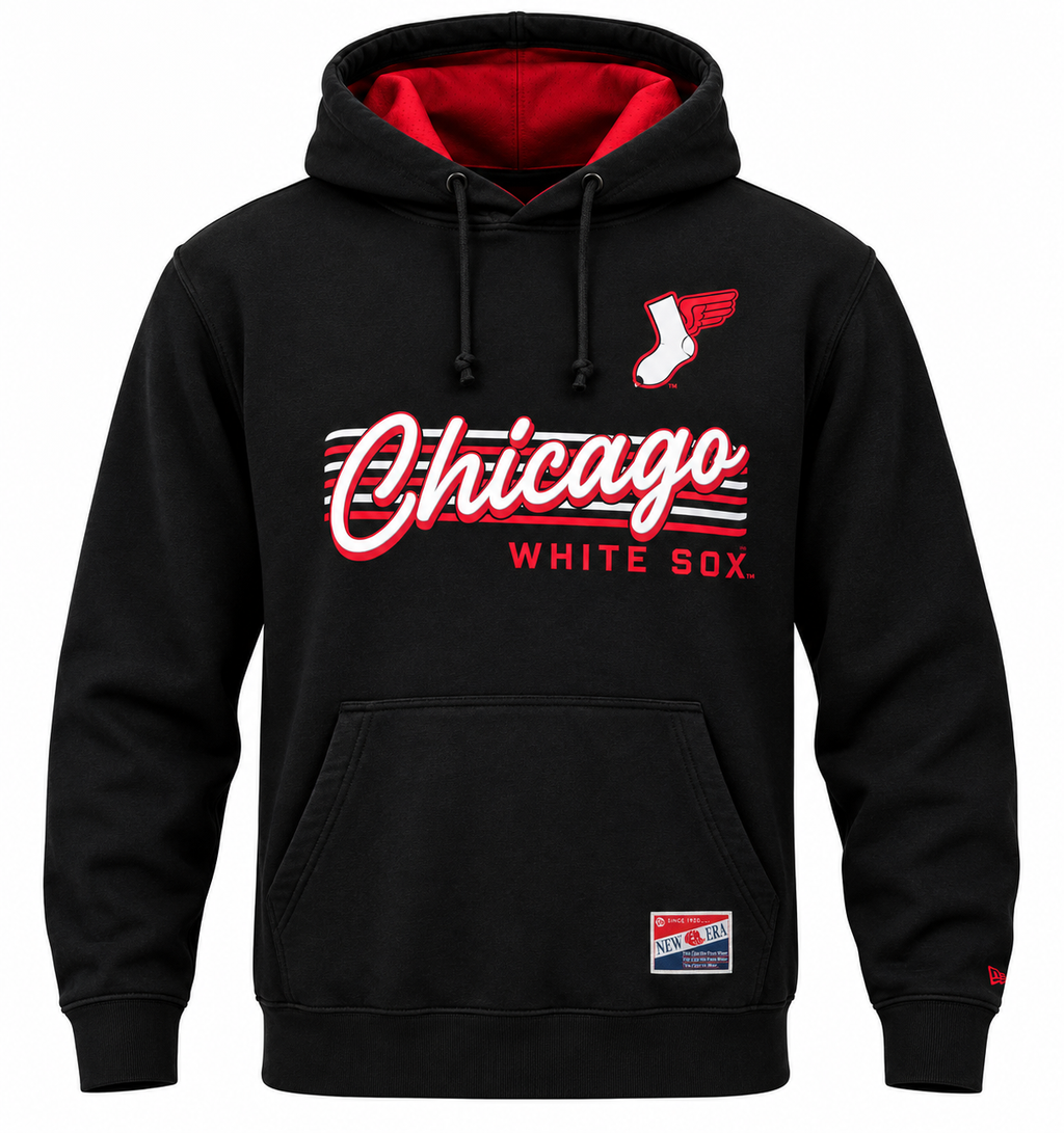 Mens Chicago White Sox New Era City Connect Black Hoodie product image 1, provided for visual reference and product detail