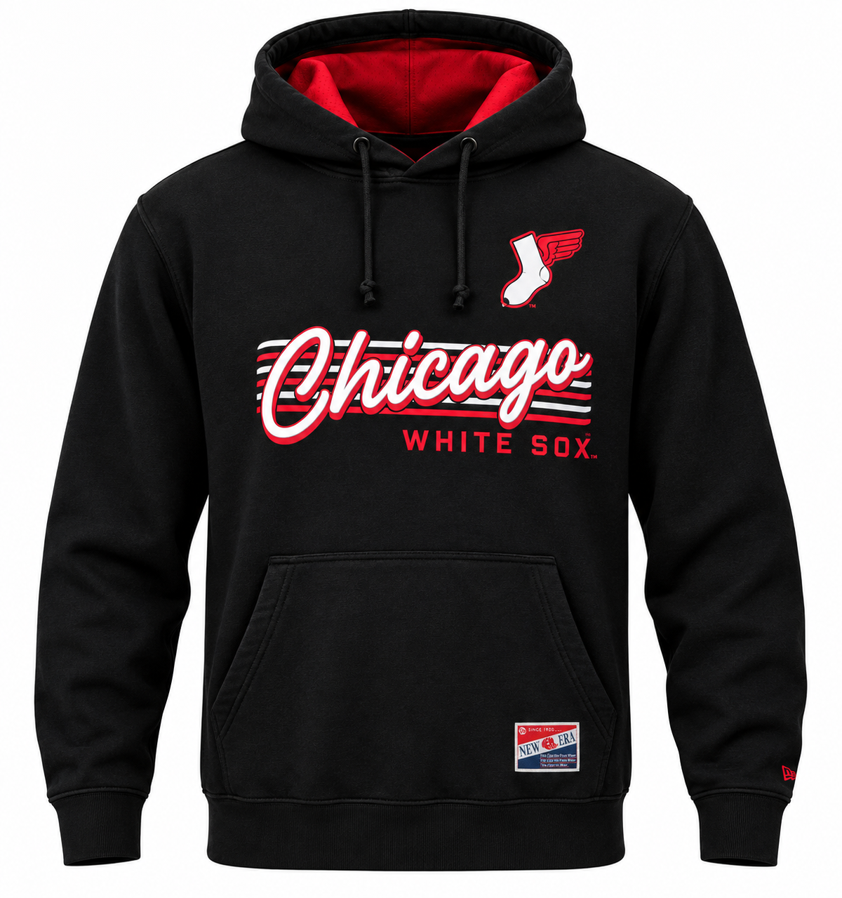 Mens Chicago White Sox New Era City Connect Black Hoodie product image 1, provided for visual reference and product detail