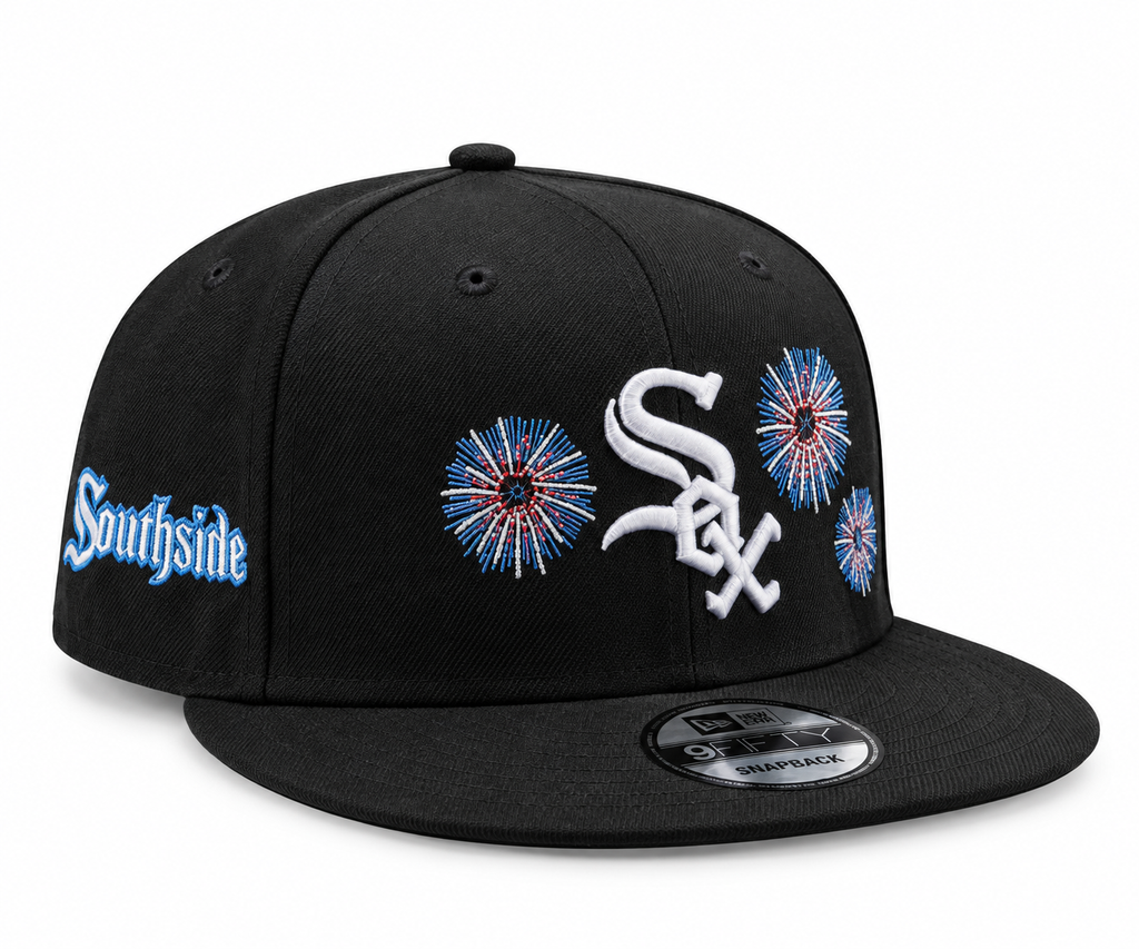 Chicago White Sox New Era Fireworks on the Southside Black 9FIFTY Snapback Hat product image 1, provided for visual