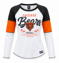 Chicago Bears G3 White Long Sleeve T-shirt for Women product image 1, provided for visual reference and product detail review