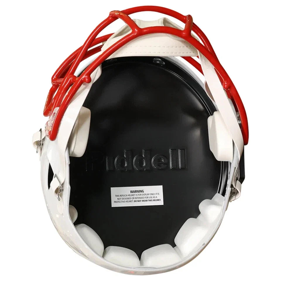 New England Patriots 1990-92 Throwback Full Size Replica Speed Helmet product image 4, provided for visual reference and