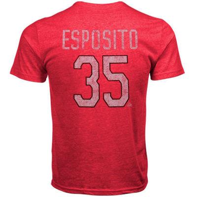 Chicago Blackhawks Tony Esposito #35 Alumni Old Time Hockey S/S Distressed Player T-Shirt for Men product image 2, provided