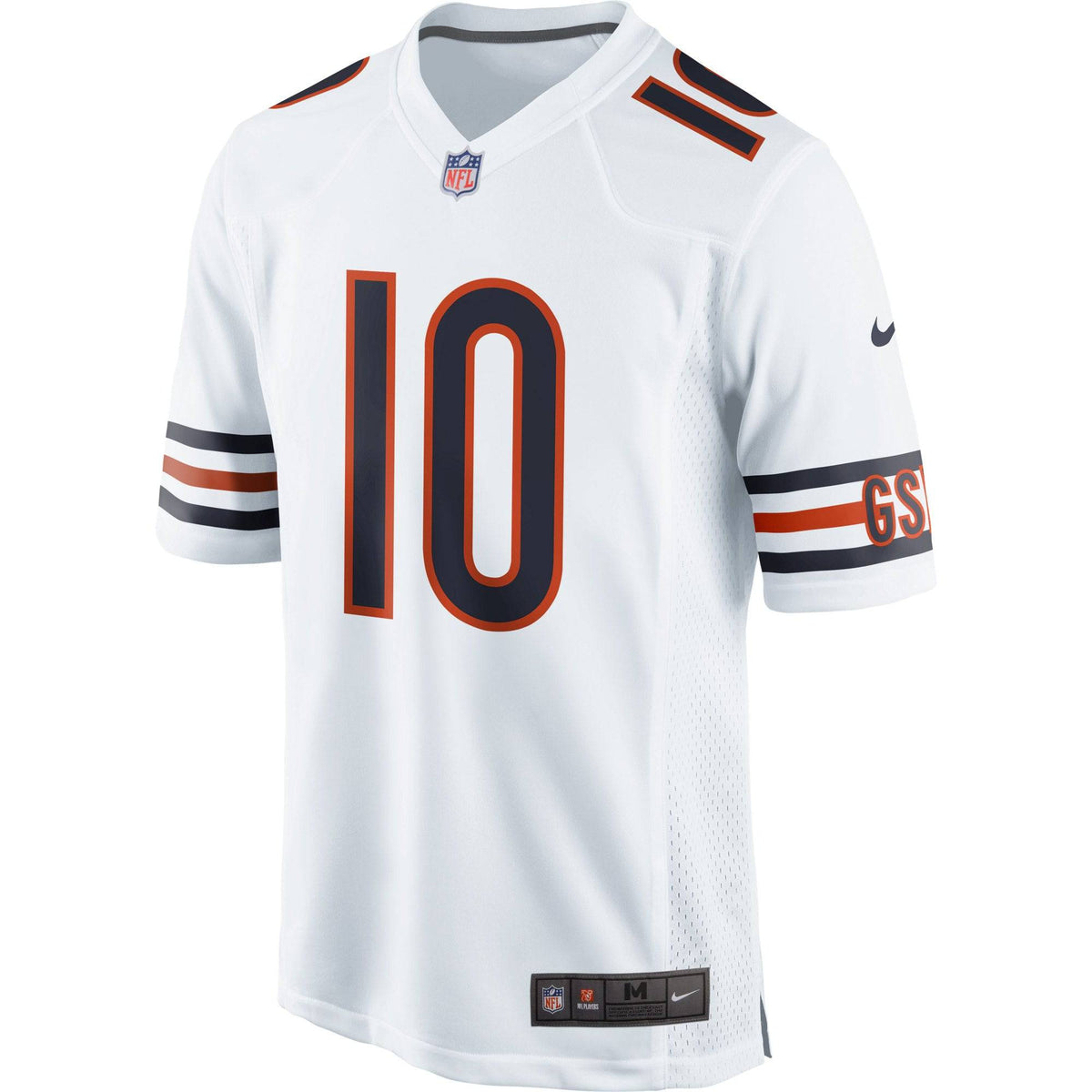 Chicago Bears Mitchell Trubisky Nike White Game Jersey for Men product image 2, provided for visual reference and product