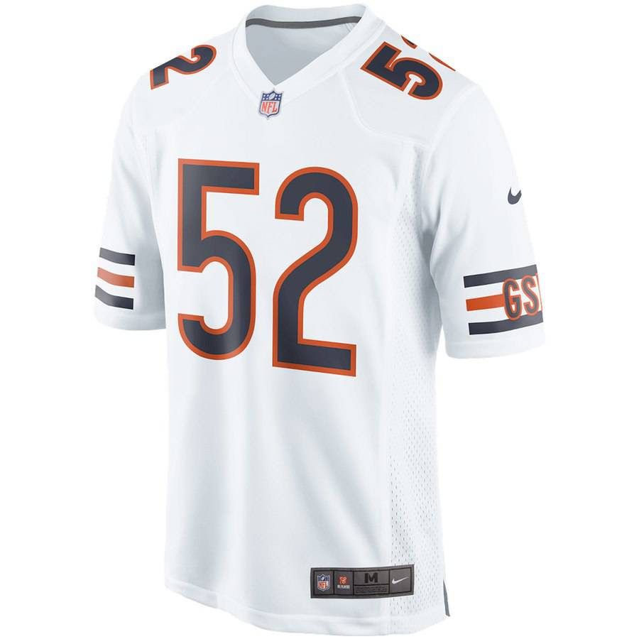 Nike Khalil Mack White Chicago Bears Game Jersey for Men product image 2, provided for visual reference and product detail