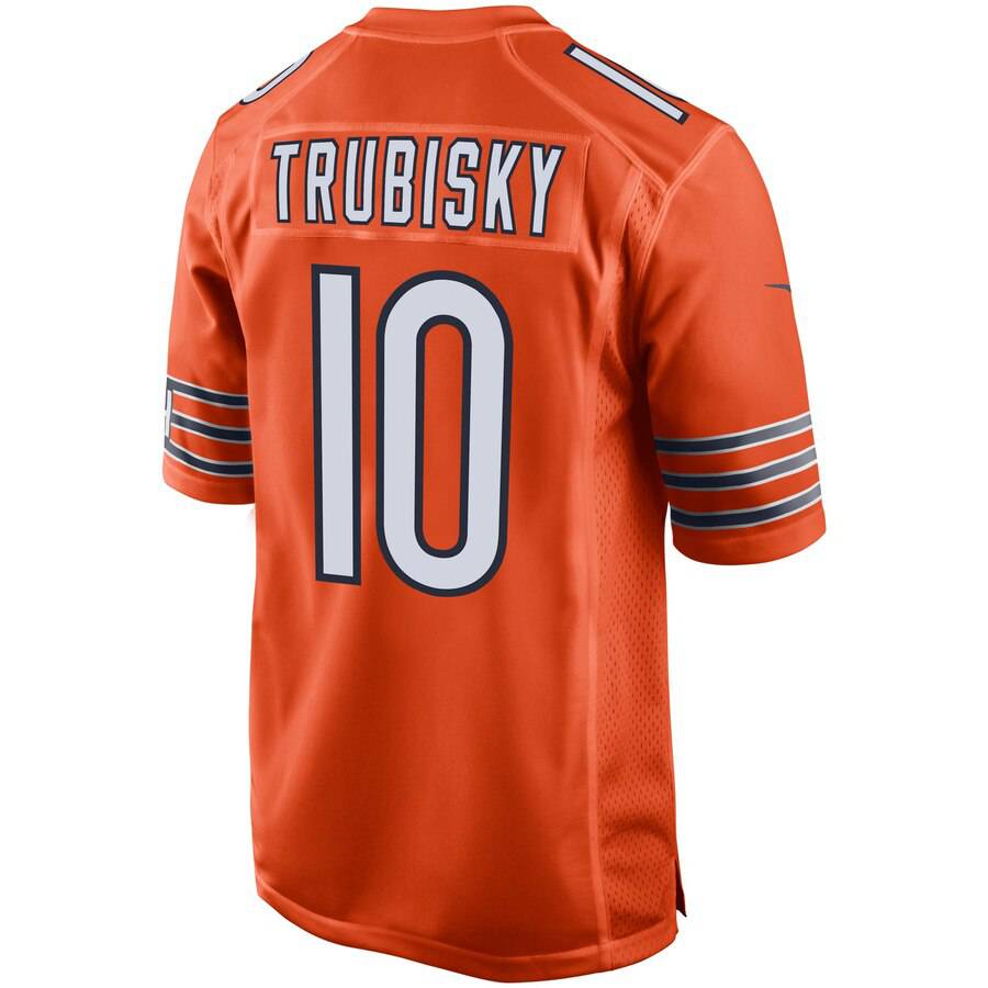 Chicago Bears Mitchell Trubisky Nike Orange 100th Season Game Jersey for Men product image 3, provided for visual reference