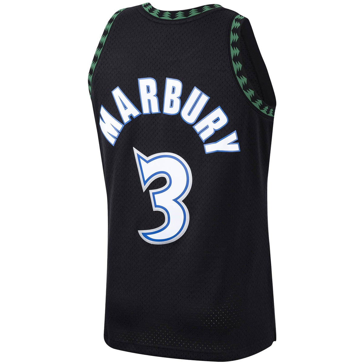 Minnesota Timberwolves Stephon Marbury Mitchell & Ness Black Hardwood Classics Swingman Jersey for Men product image 3,