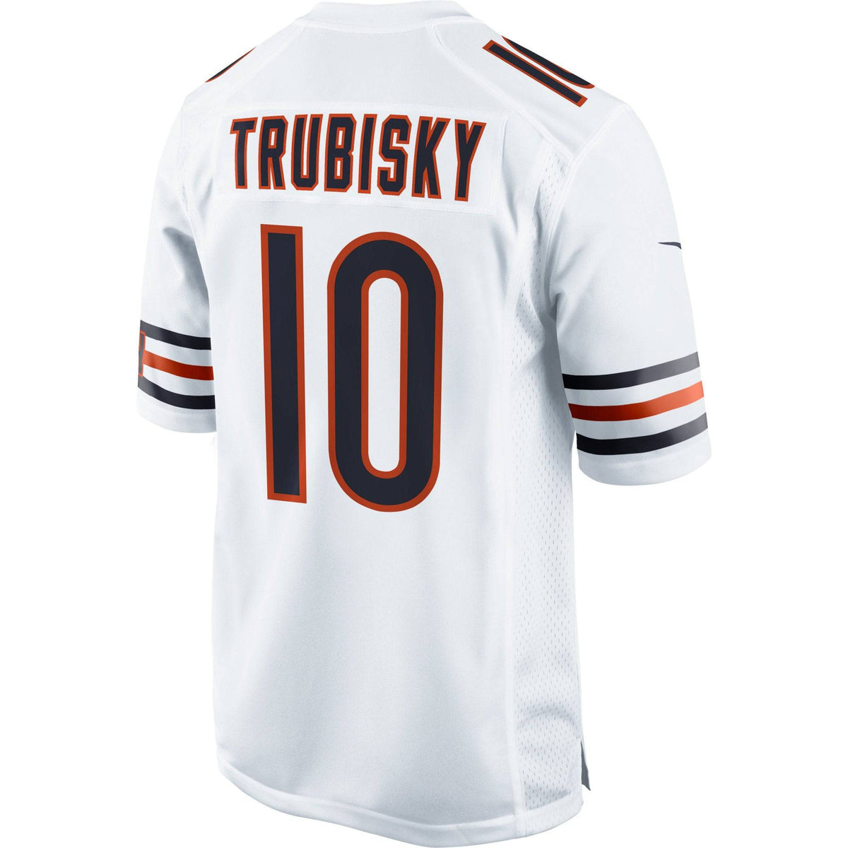 Chicago Bears Mitchell Trubisky Nike White Game Jersey for Men product image 3, provided for visual reference and product