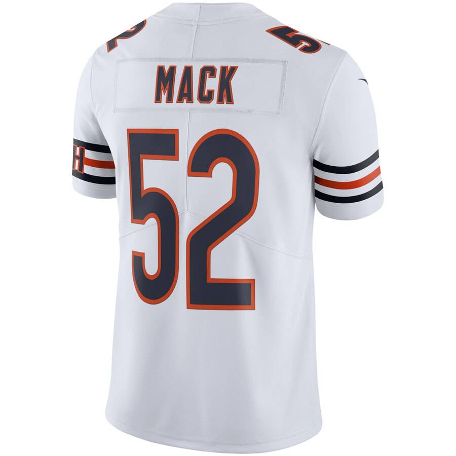 Chicago Bears Khalil Mack Nike White Vapor Limited Jersey for Men product image 2, provided for visual reference and product