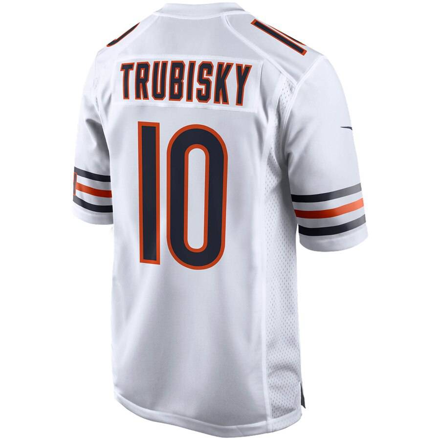 Chicago Bears Mitchell Trubisky Nike White 100th Season Game Jersey for Men product image 3, provided for visual reference