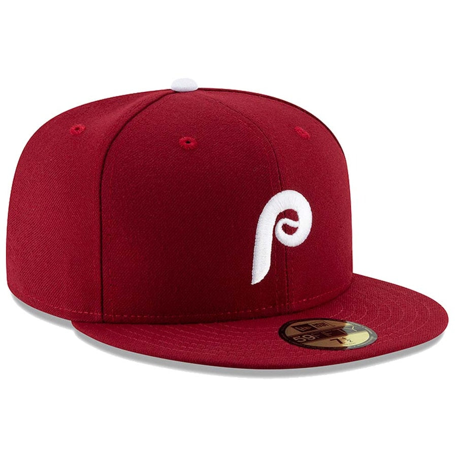 Philadelphia Phillies New Era Maroon Alternate 2 Authentic Collection On-Field 59FIFTY Fitted Hat for Men product image 3,