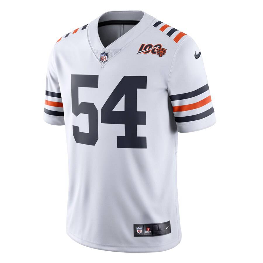 Chicago Bears Brian Urlacher Nike White 2019 100th Season Alternate Classic Retired Player Limited Jersey for Men product