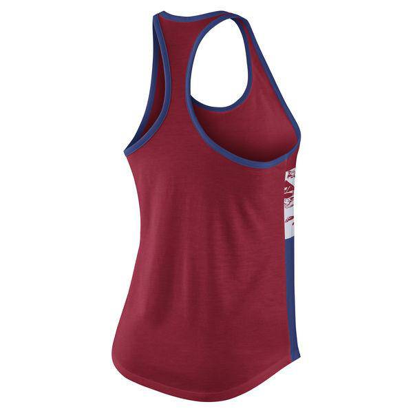 Nike Chicago Cubs Cooperstown Collection Tri-Blend Racerback Performance Tank Top for Women product image 3, provided for