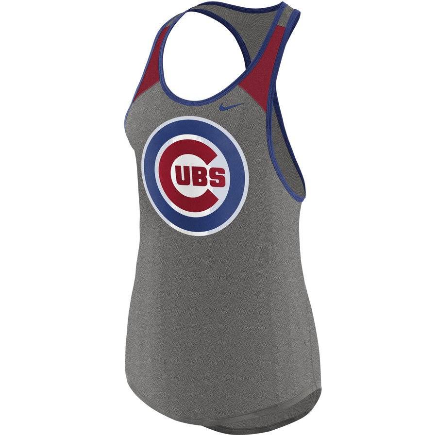 Womens Nike Heather Gray Chicago Cubs Wordmark Legend Tank Top product image 2, provided for visual reference and product